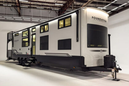 Grand Design RV Foundation model in a showroom