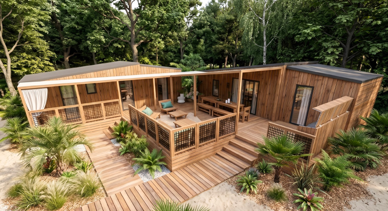 concept of the samibois atolll wooden chalet